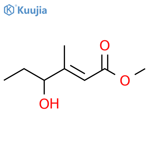 2-Hexenoic acid, 4-hydroxy-3-methyl-, methyl ester, (E)- structure