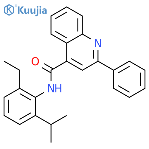 4-Quinolinecarboxamide, N-[2-ethyl-6-(1-methylethyl)phenyl]-2-phenyl- structure