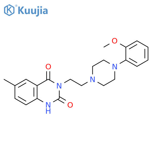 2,4(1H,3H)-Quinazolinedione, 3-[2-[4-(2-methoxyphenyl)-1-piperazinyl]ethyl]-6-methyl- structure