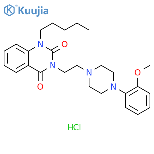 2,4(1H,3H)-Quinazolinedione, 3-[2-[4-(2-methoxyphenyl)-1-piperazinyl]ethyl]-1-pentyl-, hydrochloride (1:2) structure