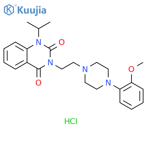 2,4(1H,3H)-Quinazolinedione, 3-[2-[4-(2-methoxyphenyl)-1-piperazinyl]ethyl]-1-(1-methylethyl)-, hydrochloride (1:2) structure