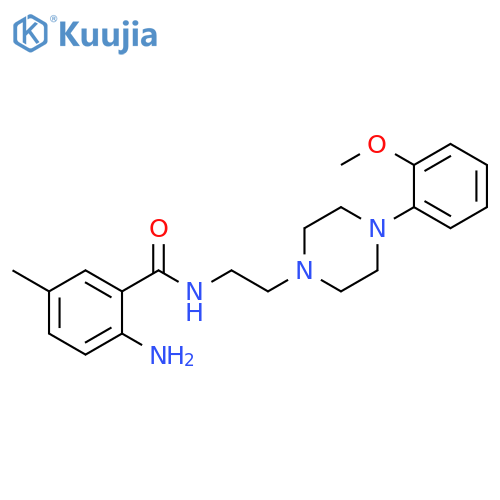 Benzamide, 2-amino-N-[2-[4-(2-methoxyphenyl)-1-piperazinyl]ethyl]-5-methyl- structure