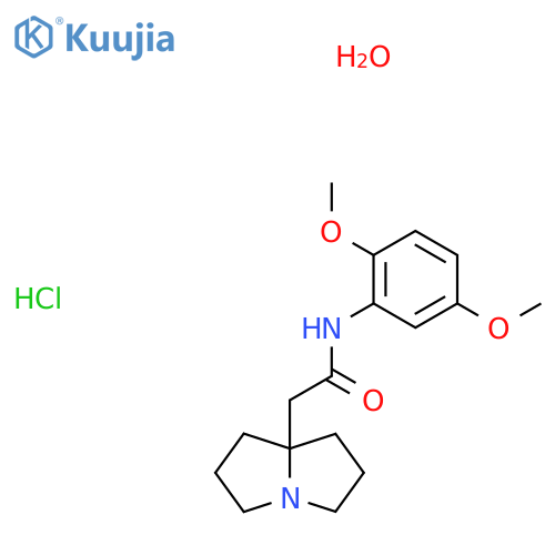 1H-Pyrrolizine-7a(5H)-acetamide, tetrahydro-N-(2,5-dimethoxyphenyl)-, hydrochloride, hydrate (1:1:1) structure