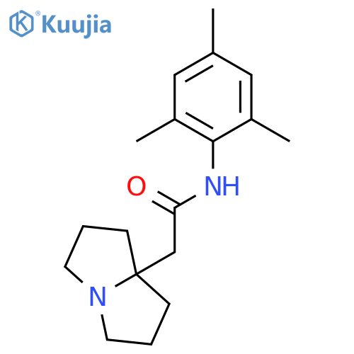 1H-Pyrrolizine-7a(5H)-acetamide, tetrahydro-N-(2,4,6-trimethylphenyl)- structure