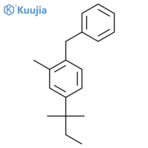 Benzene, 4-(1,1-dimethylpropyl)-2-methyl-1-(phenylmethyl)- structure