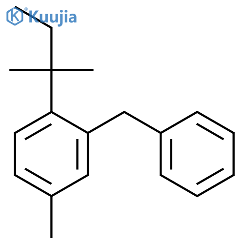 Benzene, 1-(1,1-dimethylpropyl)-4-methyl-2-(phenylmethyl)- structure