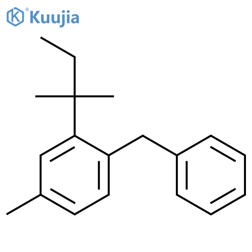 Benzene, 2-(1,1-dimethylpropyl)-4-methyl-1-(phenylmethyl)- structure