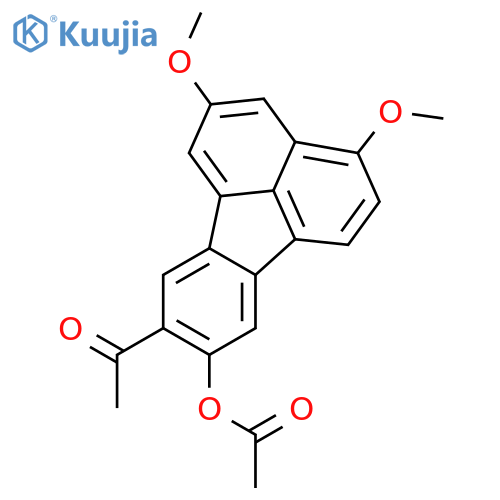 Ethanone, 1-[9-(acetyloxy)-3,5-dimethoxy-8-fluoranthenyl]- structure