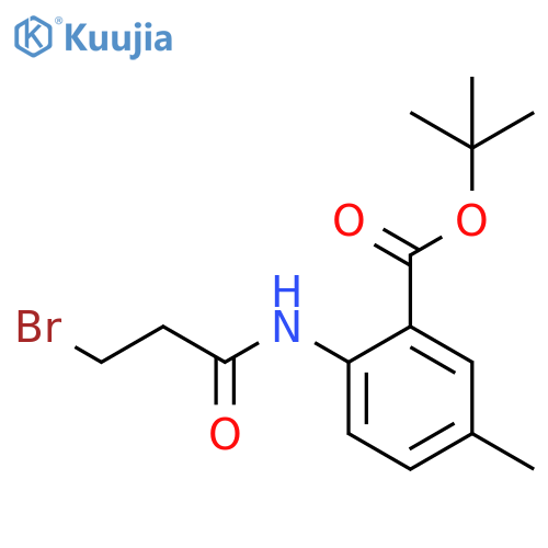 Benzoic acid, 2-[(3-bromo-1-oxopropyl)amino]-5-methyl-,1,1-dimethylethyl ester structure
