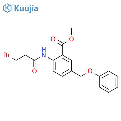 Benzoic acid, 2-[(3-bromo-1-oxopropyl)amino]-5-(phenoxymethyl)-,methyl ester structure
