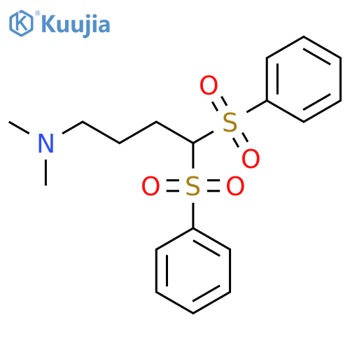 1-Butanamine, N,N-dimethyl-4,4-bis(phenylsulfonyl)- structure