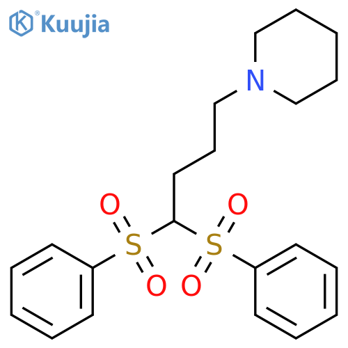 Piperidine, 1-[4,4-bis(phenylsulfonyl)butyl]- structure