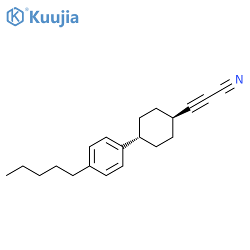 2-Propynenitrile, 3-[4-(4-pentylphenyl)cyclohexyl]-, trans- structure