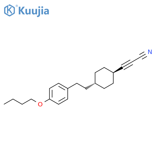 2-Propynenitrile, 3-[4-[2-(4-butoxyphenyl)ethyl]cyclohexyl]-, trans- structure