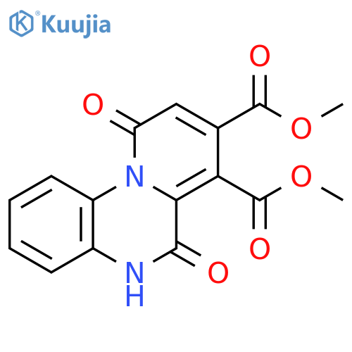 5H-Pyrido[1,2-a]quinoxaline-7,8-dicarboxylic acid, 6,10-dihydro-6,10-dioxo-, 7,8-dimethyl ester structure