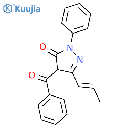 3H-Pyrazol-3-one, 4-benzoyl-2,4-dihydro-2-phenyl-5-(1-propenyl)- structure