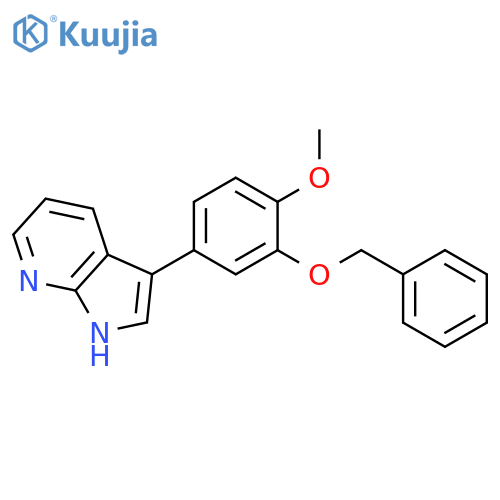 1H-Pyrrolo[2,3-b]pyridine, 3-[4-methoxy-3-(phenylmethoxy)phenyl]- structure