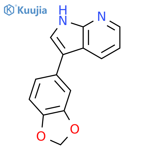 1H-Pyrrolo[2,3-b]pyridine, 3-(1,3-benzodioxol-5-yl)- structure