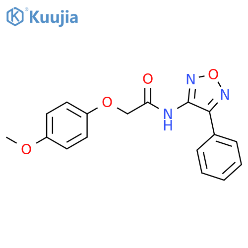 2-(4-methoxyphenoxy)-N-(4-phenyl-1,2,5-oxadiazol-3-yl)acetamide structure