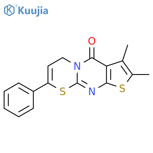 4,5-dimethyl-11-phenyl-6,10-dithia-1,8-diazatricyclo7.4.0.0^{3,7}trideca-3(7),4,8,11-tetraen-2-one structure