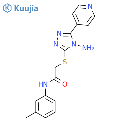 2-{4-amino-5-(pyridin-4-yl)-4H-1,2,4-triazol-3-ylsulfanyl}-N-(3-methylphenyl)acetamide structure