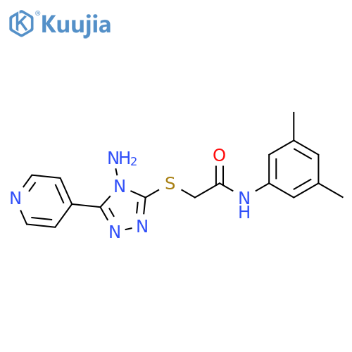2-{4-amino-5-(pyridin-4-yl)-4H-1,2,4-triazol-3-ylsulfanyl}-N-(3,5-dimethylphenyl)acetamide structure