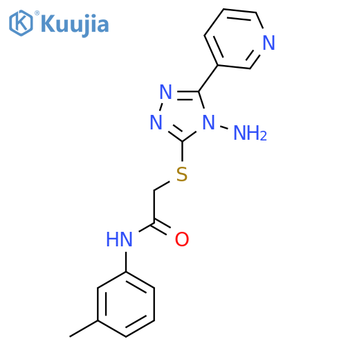 2-{4-amino-5-(pyridin-3-yl)-4H-1,2,4-triazol-3-ylsulfanyl}-N-(3-methylphenyl)acetamide structure
