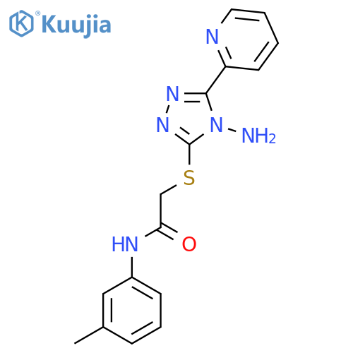 2-{4-amino-5-(pyridin-2-yl)-4H-1,2,4-triazol-3-ylsulfanyl}-N-(3-methylphenyl)acetamide structure