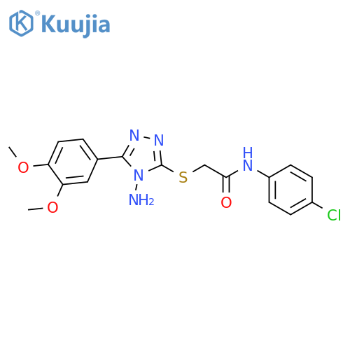 2-{4-amino-5-(3,4-dimethoxyphenyl)-4H-1,2,4-triazol-3-ylsulfanyl}-N-(4-chlorophenyl)acetamide structure