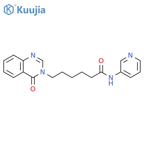 6-(4-oxo-3,4-dihydroquinazolin-3-yl)-N-(pyridin-3-yl)hexanamide structure