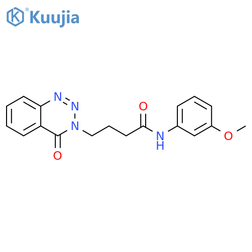 N-(3-methoxyphenyl)-4-(4-oxo-3,4-dihydro-1,2,3-benzotriazin-3-yl)butanamide structure