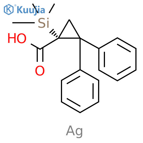 Cyclopropanecarboxylic acid, 2,2-diphenyl-1-(trimethylsilyl)-, silver(1+) salt, (R)- (9CI) structure