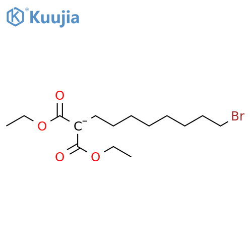 Propanedioic acid, (8-bromooctyl)-, diethyl ester, ion(1-) structure