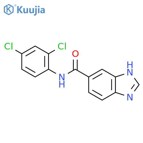 N-(2,4-dichlorophenyl)-1H-1,3-benzodiazole-5-carboxamide structure