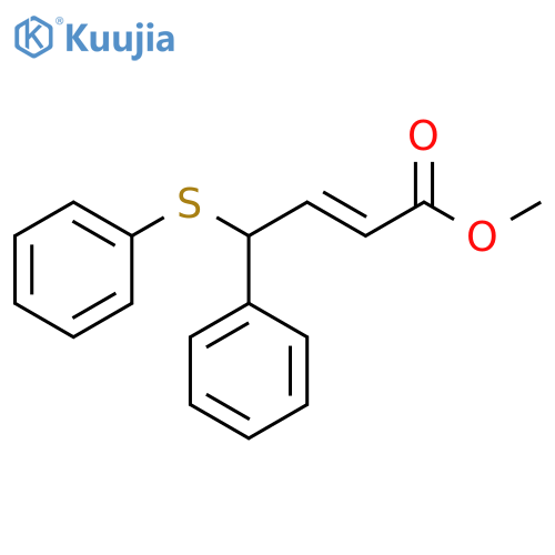 2-Butenoic acid, 4-phenyl-4-(phenylthio)-, methyl ester, (E)- structure