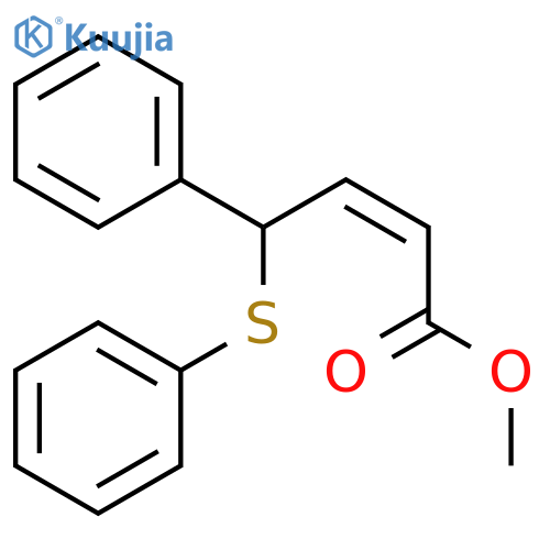 2-Butenoic acid, 4-phenyl-4-(phenylthio)-, methyl ester, (Z)- structure