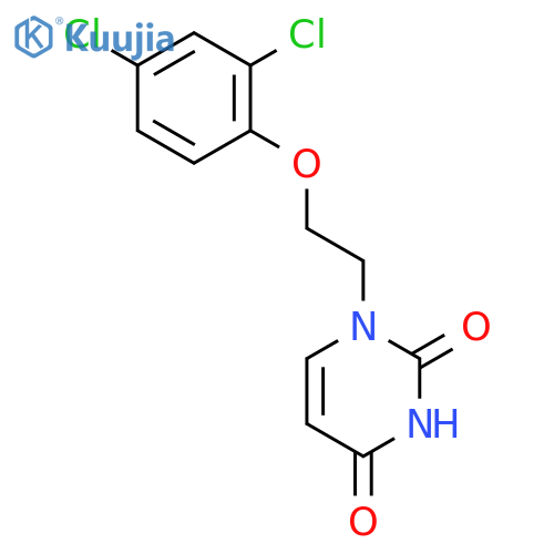 2,4(1H,3H)-Pyrimidinedione, 1-[2-(2,4-dichlorophenoxy)ethyl]- structure