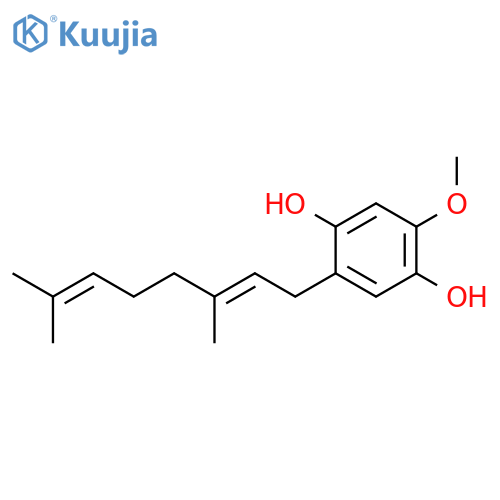 1,4-BENZENEDIOL, 2-(3,7-DIMETHYL-2,6-OCTADIENYL)-5-METHOXY- structure