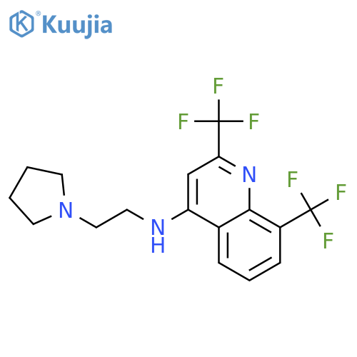 4-Quinolinamine, N-[2-(1-pyrrolidinyl)ethyl]-2,8-bis(trifluoromethyl)- structure