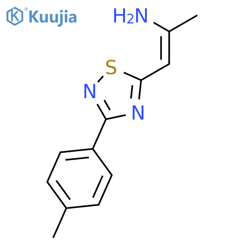 1-Propen-2-amine, 1-[3-(4-methylphenyl)-1,2,4-thiadiazol-5-yl]- structure