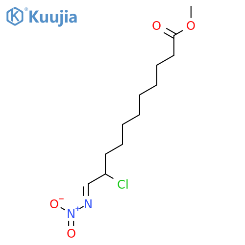 Undecanoic acid, 10-chloro-11-(nitroimino)-, methyl ester structure
