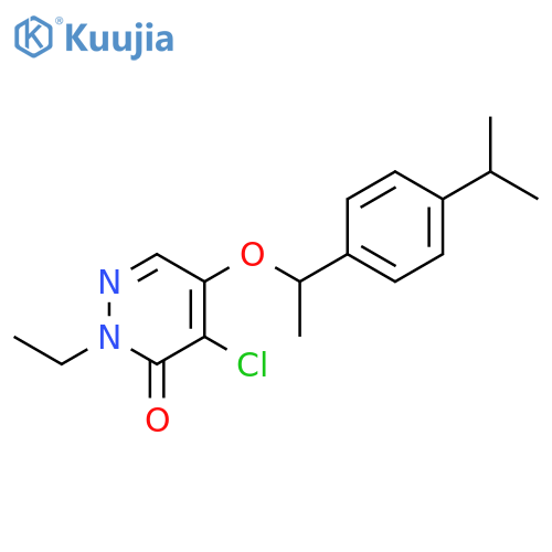 3(2H)-Pyridazinone, 4-chloro-2-ethyl-5-[1-[4-(1-methylethyl)phenyl]ethoxy]- structure