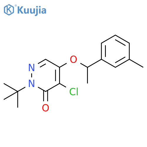3(2H)-Pyridazinone,4-chloro-2-(1,1-dimethylethyl)-5-[1-(3-methylphenyl)ethoxy]- structure