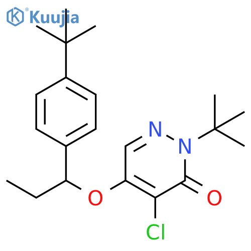 3(2H)-Pyridazinone, 4-chloro-2-(1,1-dimethylethyl)-5-[1-[4-(1,1-dimethylethyl)phenyl]propoxy]- structure