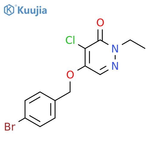 3(2H)-Pyridazinone, 5-[(4-bromophenyl)methoxy]-4-chloro-2-ethyl- structure