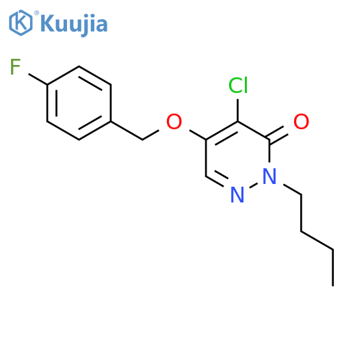 3(2H)-Pyridazinone, 2-butyl-4-chloro-5-[(4-fluorophenyl)methoxy]- structure