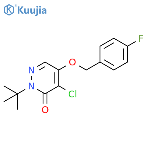 3(2H)-Pyridazinone, 4-chloro-2-(1,1-dimethylethyl)-5-[(4-fluorophenyl)methoxy]- structure