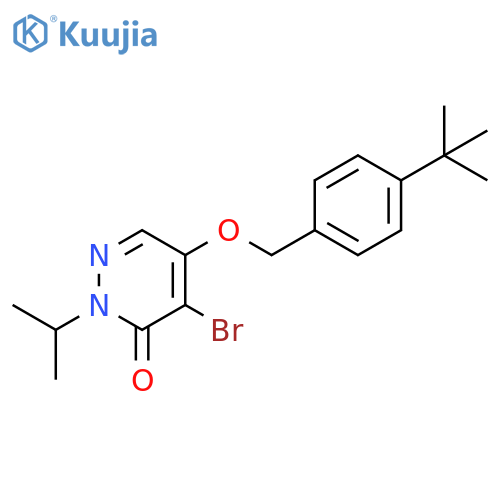 3(2H)-Pyridazinone, 4-bromo-5-[[4-(1,1-dimethylethyl)phenyl]methoxy]-2-(1-methylethyl)- structure