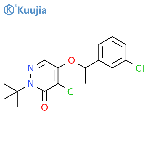 3(2H)-Pyridazinone, 4-chloro-5-[1-(3-chlorophenyl)ethoxy]-2-(1,1-dimethylethyl)- structure