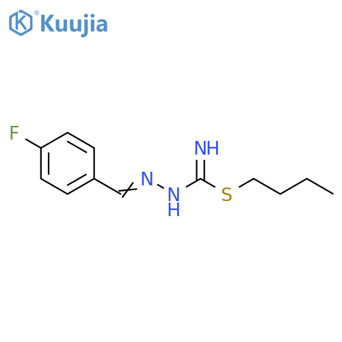 Hydrazinecarboximidothioic acid, 2-[(4-fluorophenyl)methylene]-, butyl ester structure